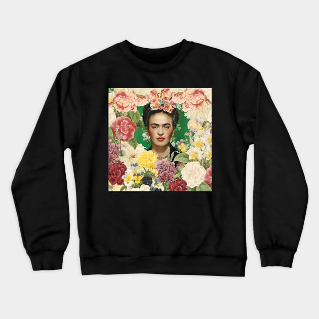 Frida Kahlo Biography Crewneck Sweatshirt by Maja Wronska